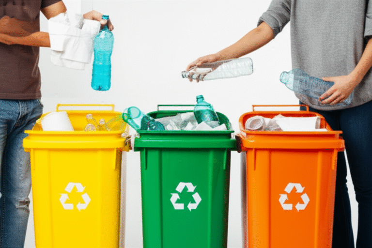 Reciclagem: Pequenos Hábitos, Grande Impacto Pessoas separando lixo para reciclagem
