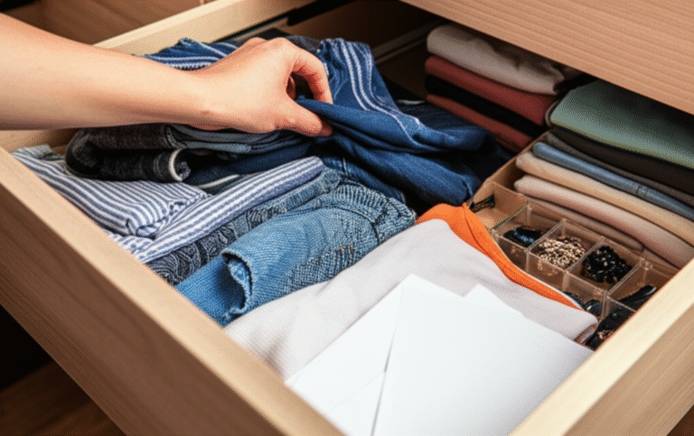 Kaizen na Prática: Organizando uma Gaveta Mãos organizando gaveta com método Kaizen
